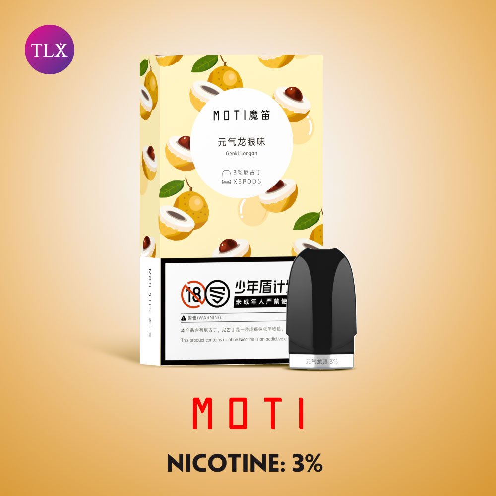 Pack đầu chứa dầu Moti S-Lite - 30mg nicotine- Vị Nhãn