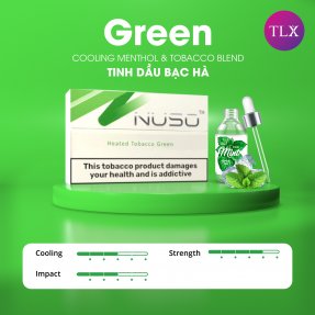 HEETS NUSO: Green- Tinh Dầu Bạc Hà