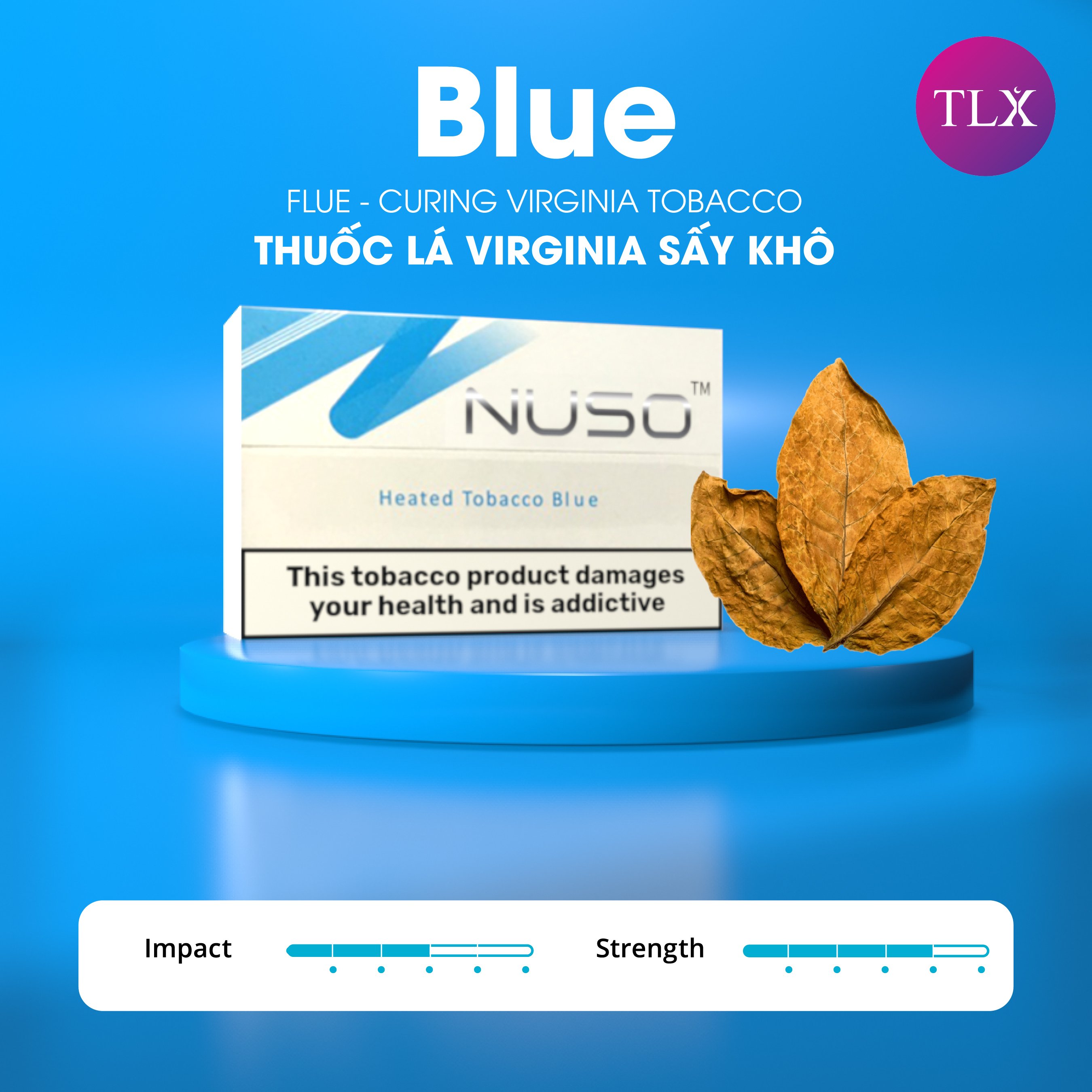 HEETS NUSO: Blue- Thuốc lá Virginia sấy khô